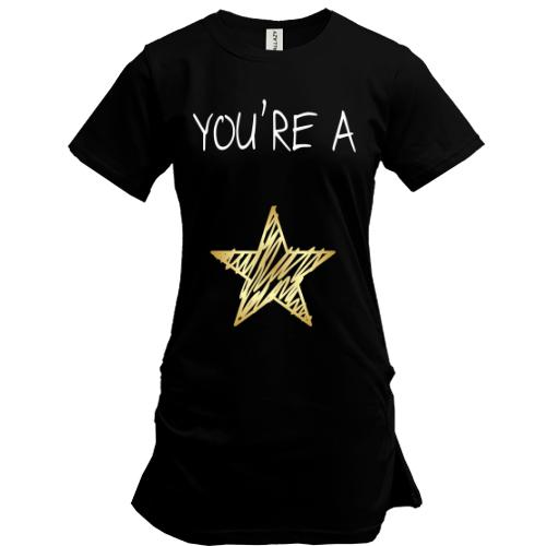 Подовжена футболка You`re a star